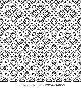 Schwarz-Weiß-Muster mit abstrakten Formen. Abstrakter Hintergrund. Muster der Linien.