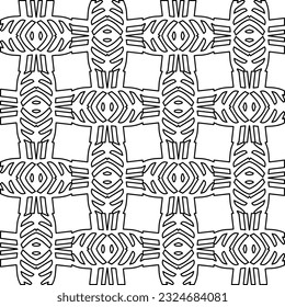 Patrón blanco y negro con formas abstractas. Antecedentes abstractos. Patrones de las líneas.