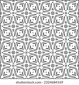 Black and white pattern with abstract shapes. Abstract background. Patterns of the lines.