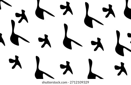 Un patrón en blanco y negro con Formas abstractas. La Imagen crea un diseño moderno y minimalista