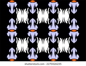 Black and white pattern in abstract style for fabric or paper decoration