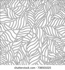 Black and white pattern with abstract waves.