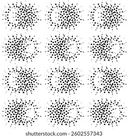Black and white pattern with beads, dot circle pattern in Black repeat, replete pattern, endless fabric pattern, black dot checkerboard design for fabric printing or wallpaper or backdrop