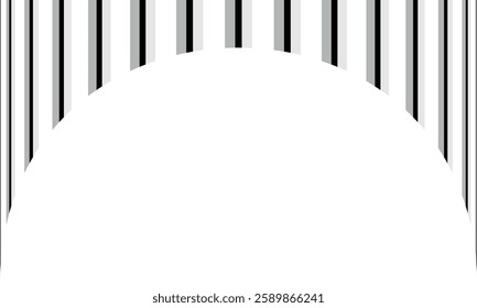 Black and White Pattern with Bold Symmetrical Stripes Creating a High-Contrast Optical Illusion