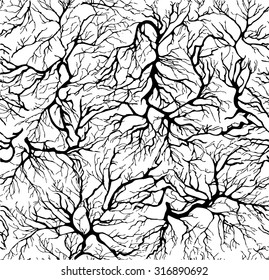 black and white pattern with branches