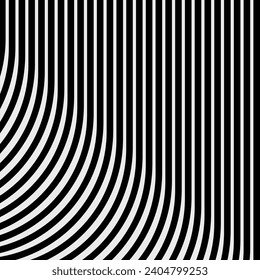 the black and white pattern of curved lines abstract the background