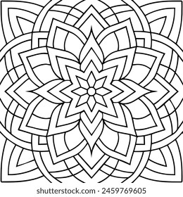 black and white pattern design ,mandala design