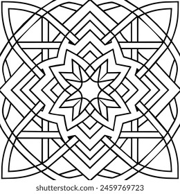 black and white pattern design ,mandala design