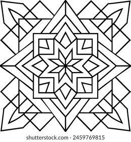 black and white pattern design ,mandala design