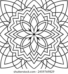 black and white pattern design ,mandala design