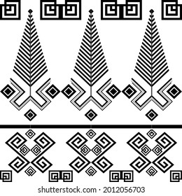 Black and White pattern design, picture art and abstract background.Ethnic patten image,Farbic background,Vector