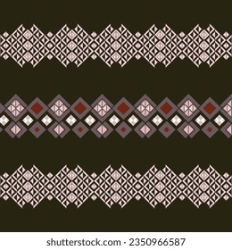 A black and white pattern with diamond shaped red squares