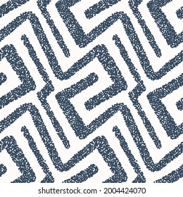 Black and white pattern with doodle style.  Drawing with dots. Vector illustration.