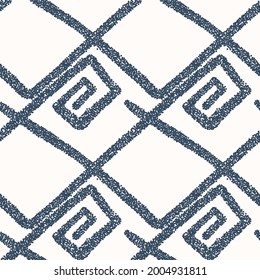 Black and white pattern with doodle style.  Drawing with dots. Vector illustration.