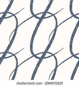 Patrón blanco y negro con estilo doodle.  Dibujar con puntos. Ilustración vectorial.