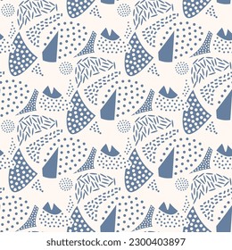Patrón blanco y negro con estilo doodle. Ilustración vectorial.