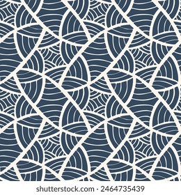 Patrón blanco y negro con estilo doodle. Ilustración vectorial.