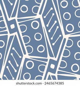 Black and white pattern with doodle style. Vector illustration.
