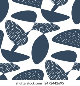 Patrón blanco y negro con estilo doodle. Ilustración vectorial.