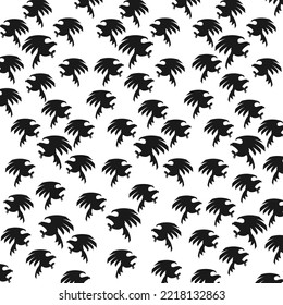 Black and white pattern with eagle