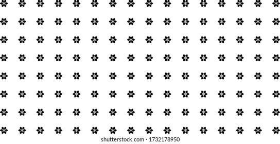 Black and white pattern flowers  vector
