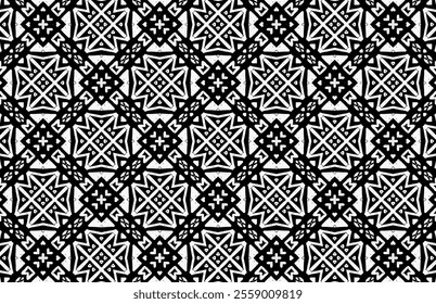 A black and white pattern with a geometric design