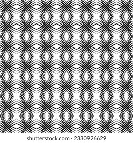 Patrón blanco y negro, estilo geométrico y estilo kaledoscopio 