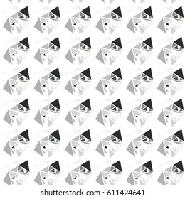  black and white pattern, geometry, triangles