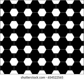 black and white pattern with hexagon lattice. - Illustration, Decor, Tile, Ukraine, Abstract, Backdrop