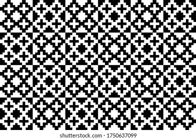 Black and white pattern. Indonesian batik motif with a very distinctive and very attractive pattern Vector