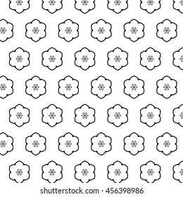 Black white pattern with modern abstract, elementary ornaments.