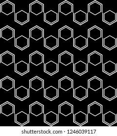 Black and white pattern. Modern stylish abstract texture. Repeating geometric tiles