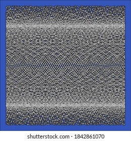 Patrón blanco y negro sobre fondo de color brillante. Función matemática.