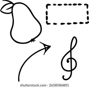 Patrón blanco y negro en un tema de la escuela con Elementos de diseño