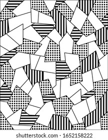 Black and White pattern poster graphic design illustration posterlad.