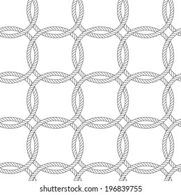 Black and white pattern of the ropes. Vector
