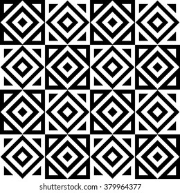black and white pattern of squares and dots