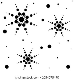 black and white pattern with stars
