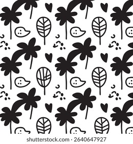 black and white pattern summer time themed