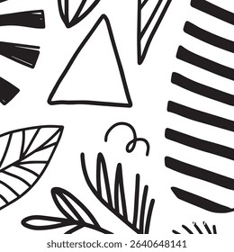 black and white pattern summer time themed