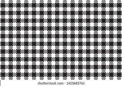 Black and white pattern tablecloths - flags, clothing items, decorations, arabic costumes and other textile items, web designs - vector illustration