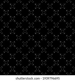 Black and white pattern texture. Bw ornamental graphic design. Mosaic ornaments. Pattern template. Vector illustration.