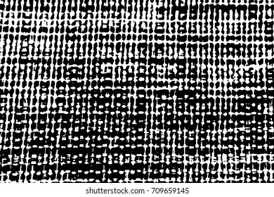 Black and white pattern texture. Dark dirty dust. Scratched, vintage effect with noise and grain. EPS10 vector.