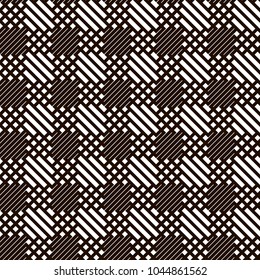 Black and white pattern. Texture from rhombus/squares for - plaid, tablecloths, clothes, shirts, dresses, paper and other textile products.