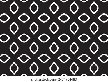 black and white pattern, black and white texture vector, black and white flower pattern, repeat background fashion design, black and white seamless art