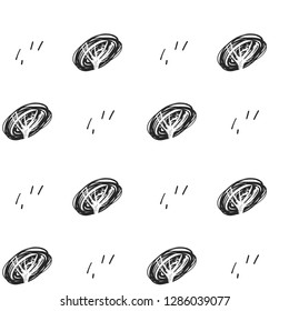 Black and white pattern with tree silhouettes
