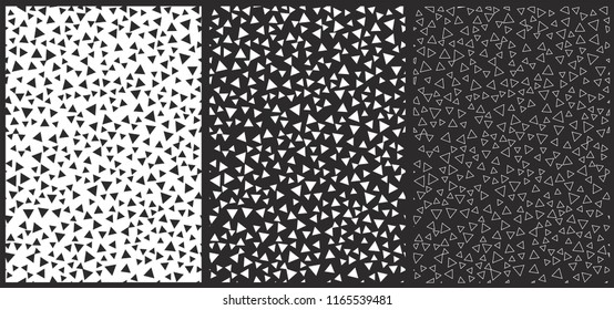 black and white  pattern with triangles