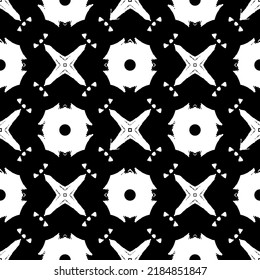 Black and white pattern. Two colors seamless batik style ready to print