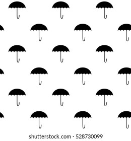 Black white pattern umbrella. Insurance concept and umbrella protection, vector illustration