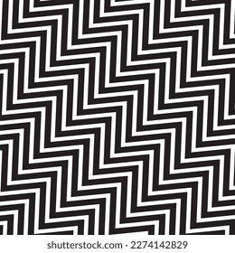 Black and white pattern, vector. Optical illusion seamless pattern